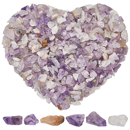 500G Natural Amethyst Chip Beads G-SP0001-10-1