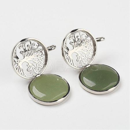 Natural Green Aventurine Pendants G-G910-F09-1