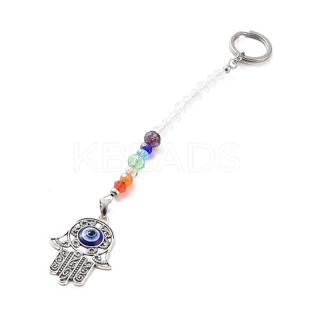 Chakra Glass Dowsing Pendulum Pendants PALLOY-JF01064-1