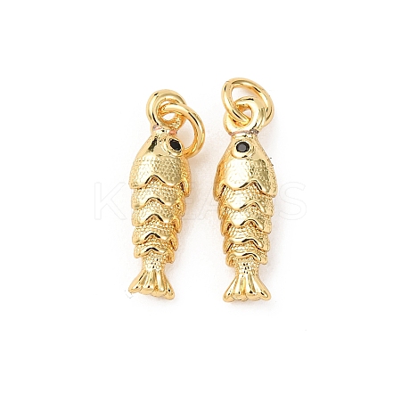 Brass Micro Pave Cubic Zirconia Pendants KK-D019-01A-G-1