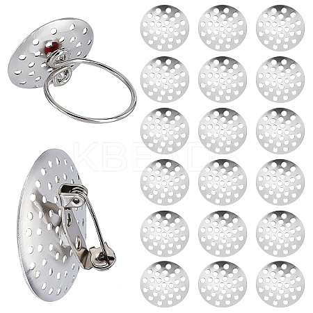 SUNNYCLUE Iron Finger Ring/Brooch Sieve Findings IFIN-SC0001-34-1