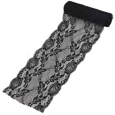 Flower Polyester Lace Edge Trim Ribbon SRIB-WH20020-029-1