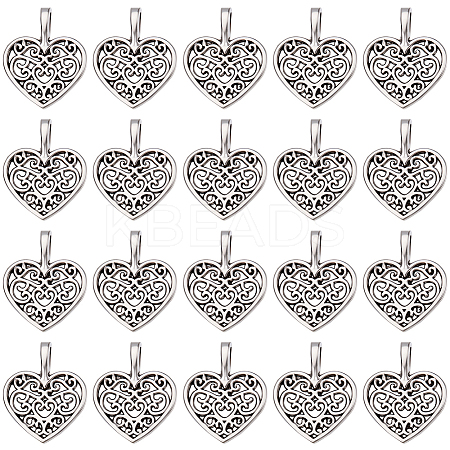80Pcs Tibetan Style Alloy Pendants FIND-SP0004-61-1