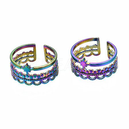 Star Cuff Rings RJEW-N038-003-1