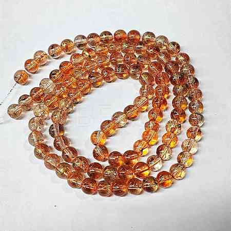 Baking Paint Glass Beads Strands DGLA-YW0002-01A-07-1