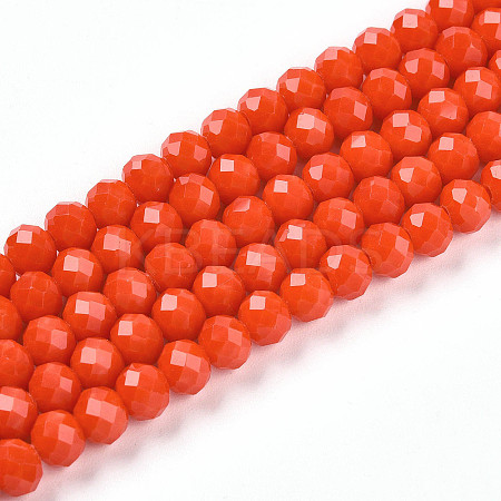 Opaque Solid Color Imitation Jade Glass Beads Strands LS-EGLA-A044-P6mm-D03-1