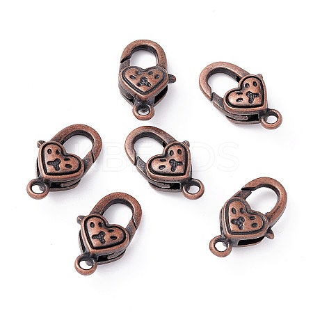 Tibetan Style Alloy Lobster Claw Clasps LS-TIBE-T002-27R-NR-1
