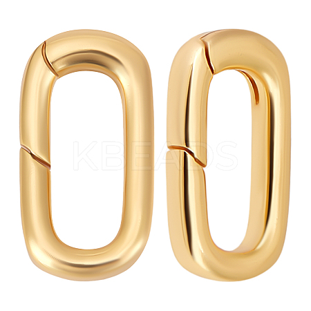 10Pcs Brass Spring Gate Rings KK-BBC0015-57G-02-1