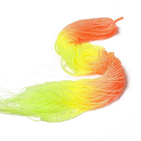 Transparent Gradient Color Glass Beads Strands GLAA-H021-01B-09-1
