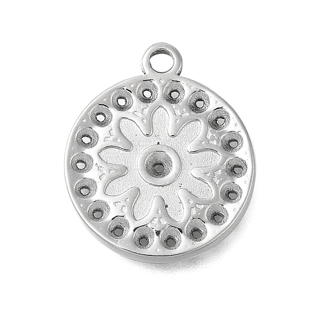 304 Stainless Steel Pendant Rhinestone Settings STAS-D192-14P-1