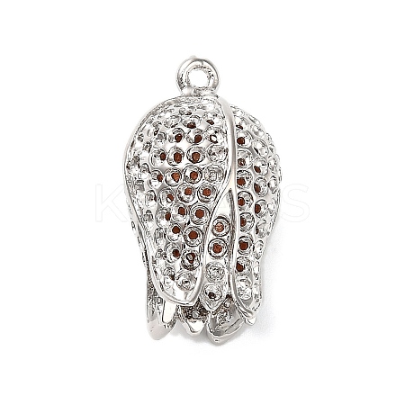 Hollow Brass Pendants KK-L229-007P-1