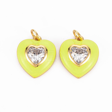Brass Enamel Pendants KK-T013-15J-NF-1