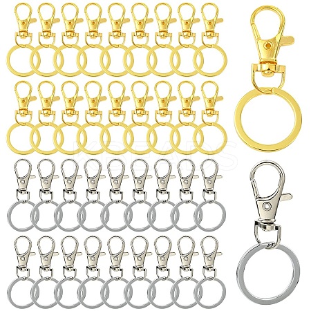 Alloy Swivel Lobster Claw Clasps & Split Key Rings Findings Kits DIY-YW0011-82-1