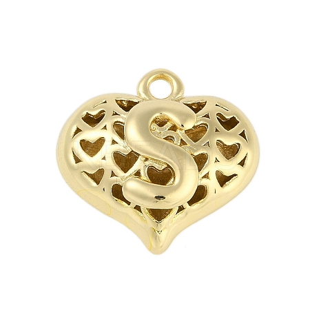 Hollow Brass Pendants for Valentine's Day KK-M289-03S-G-1