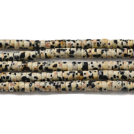 Natural Dalmatian Jasper Beads Strands G-E612-A01-B-1