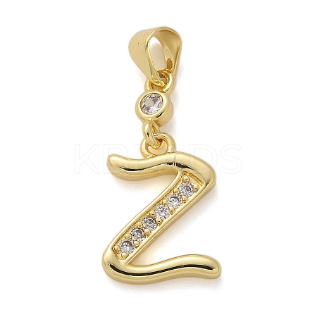 Brass Micro Pave Cubic Zirconia Pendants KK-M319-02G-Z-1