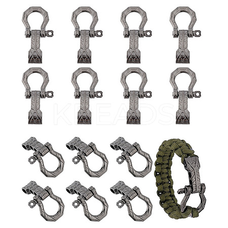 14 Sets Adjustable Alloy Screw Pin Shackle FIND-GA0004-98-1