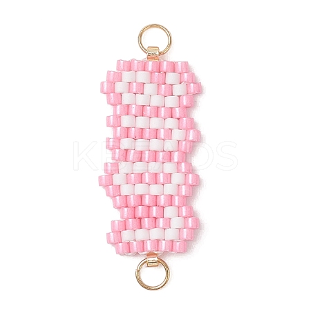 MIYUKI Delica Glass Seed Beaded Connector Charms PALLOY-MZ01025-1