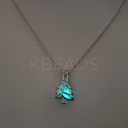 Alloy with Luminous Resin Bead Inside Pendant Necklaces for Women Men FS-WG4D5C2-20-1