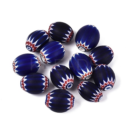 Handmade Millefiori Glass Barrel Beads LA-N002-19C-1