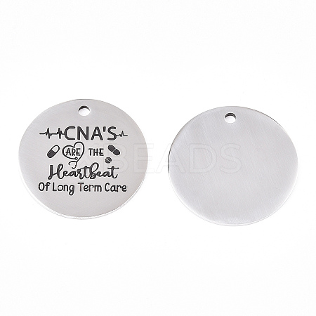 Non-Tarnish 201 Stainless Steel Pendants LS-STAS-T064-38P-4-1