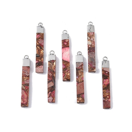 Dyed Synthetic Imperial Jasper Pendants G-P529-09A-P-1