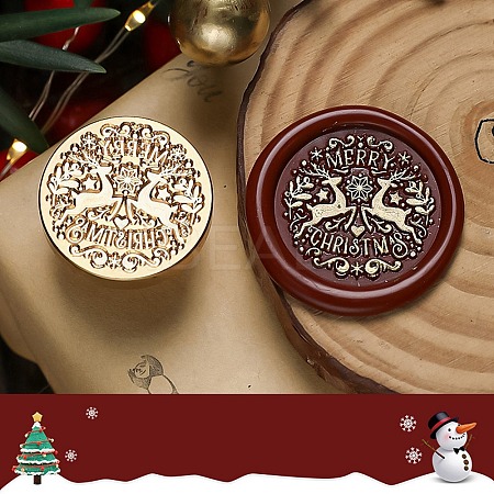 Christmas Theme Wax Seal Brass Stamp Head TOOL-R125-05B-1