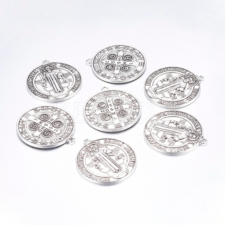 Tibetan Style Alloy Big Pendants TIBEP-A17171-AS-FF-1