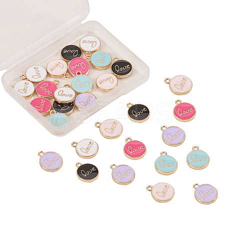 Alloy Pendants fore Enamel ENAM-CJ0001-32-1