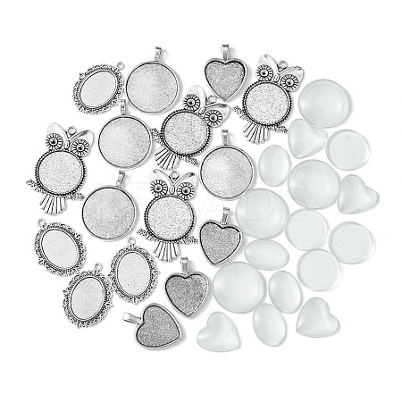 DIY Blank Tibetan Style Alloy Pendant Making Kit DIY-FS0005-79-1