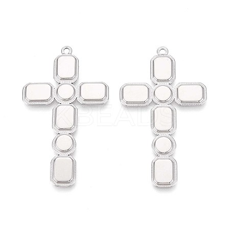 304 Stainless Steel Religion Cross Big Pendants STAS-T067-41P-1