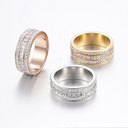 304 Stainless Steel Rings RJEW-P063-30-1