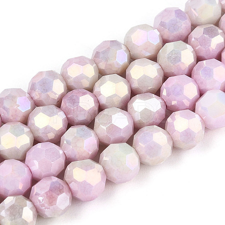 Anti-Tarnish Electroplate Glass Beads Strands EGLA-T021-6mm-15-06-1