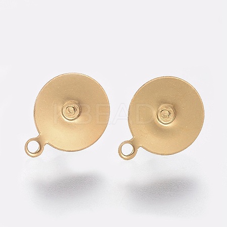 Ion Plating(IP) 304 Stainless Steel Stud Earring Findings STAS-K184-04-02G-1