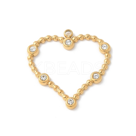 304 Stainless Steel Rhinestone Pendants STAS-Z122-54G-01-1