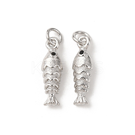 Brass Micro Pave Cubic Zirconia Pendants KK-D019-01A-P-1