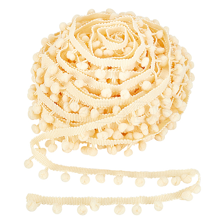 Nylon Pom Pom Ball Tassel Lace Ribbon DIY-WH0580-31C-1
