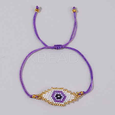 Bohemian Style Handmade Beaded Evil Eye Bracelet for Couples and Friends RR7314-3-1