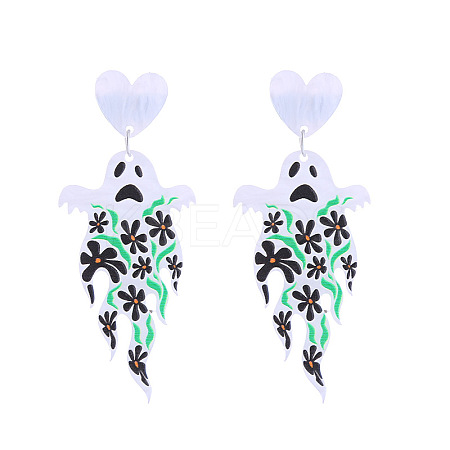 Halloween Acrylic Dangle Stud Earrings FS-WGAFD0C-03-1