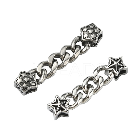 2Pcs 2 Styles 304 Stainless Steel Connectors STAS-CJ0002-51-1