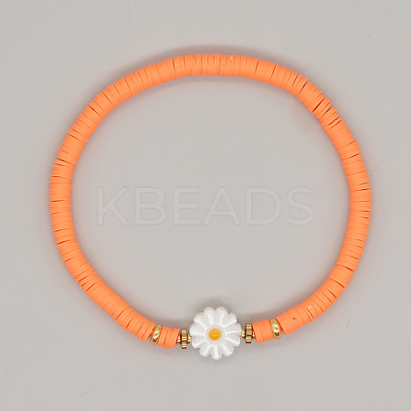 Bohemian Vacation Style Handmade Polymer Clay Heishi Beads Stretch Bracelets ZJ5032-9-1