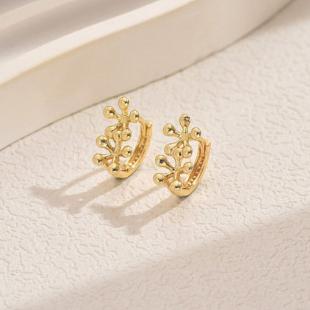 Simple Geometric Brass Hoop Earrings CV3408-3-1