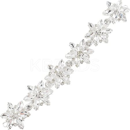 1Pc Shiny Flower Crystal Rhinestone Trim DIY-FG0003-37-1