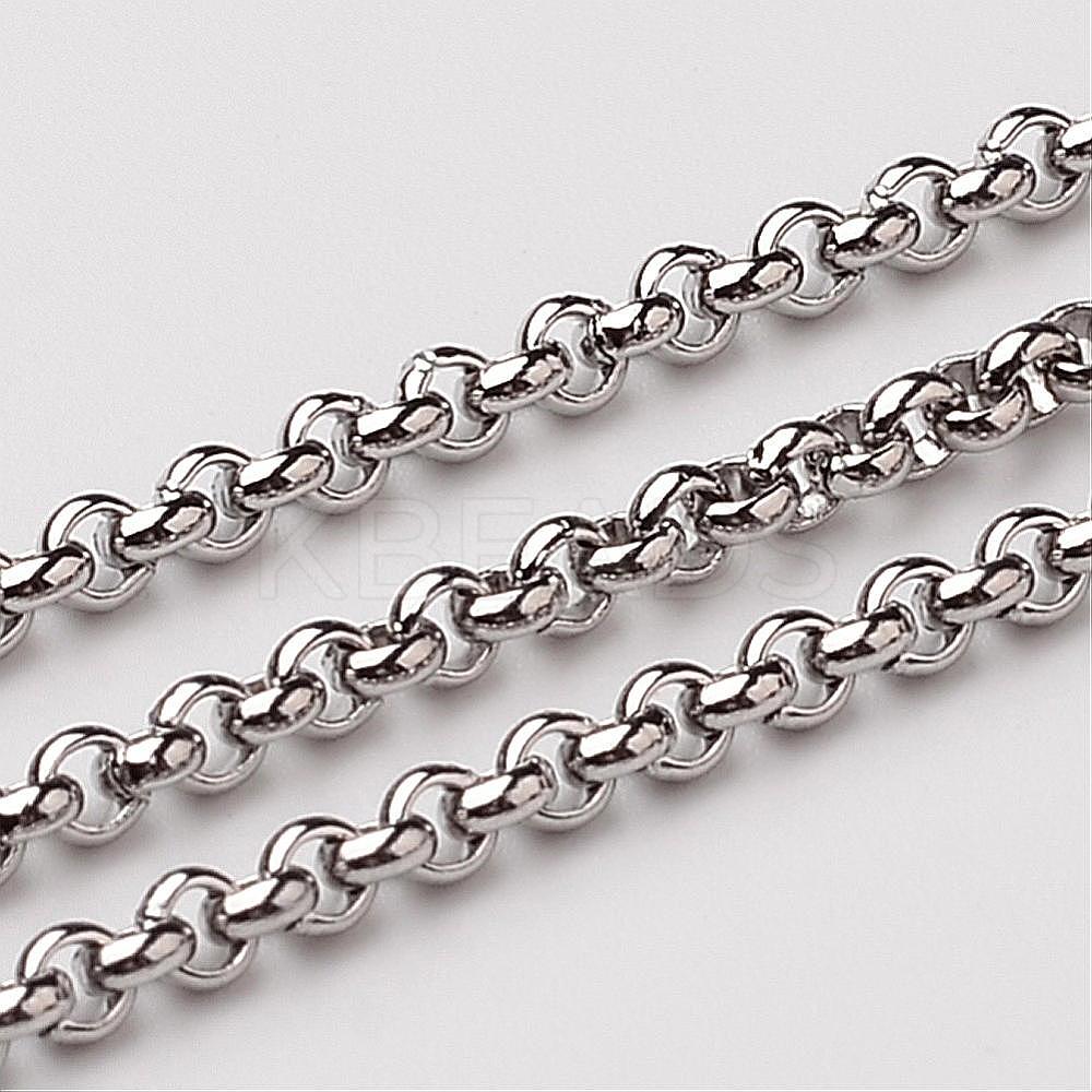 Wholesale 304 Stainless Steel Rolo Chains - KBeads.com