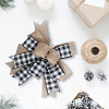 1Pc Christmas Linen Big Bowknot Decorations AJEW-CN0005-55B-4