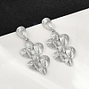 Brass Teardrop Dangle Stud Earrings EJEW-M066-03P-1
