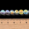 Transparent Electroplate Glass Beads Strands GLAA-T032-T8mm-C18-4