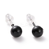 Alloy Round Ball Stud Earrings with Steel Pin for Women EJEW-E143-01A-1