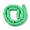 Flat Round Handmade Polymer Clay Beads CLAY-R067-10mm-06-3