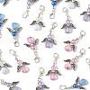 32Pcs 4 Colors Angel Transparent Acrylic with Alloy Pendant Decorations HJEW-FS00040-01-2